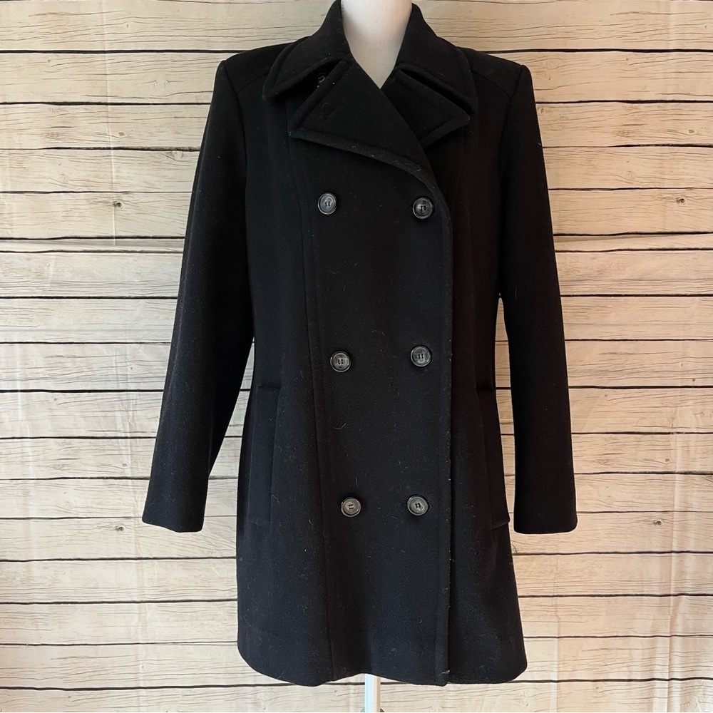 Vintage Pendleton Wool Double Breasted Trench Coat Size 12